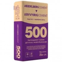 Цемент М500 (ПЦ IІ\А-500-Ш) 25кг - Кривий Ріг (пал.64шт)