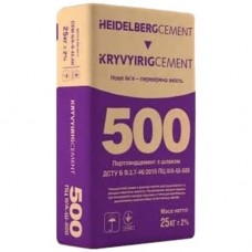 Цемент М500 (ПЦ IІ\А-500-Ш) 25кг - Кривий Ріг (пал.64шт)