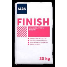 Шпаклівка гіпсова фінішна ALBA FINISH 25кг (40міш/пал)